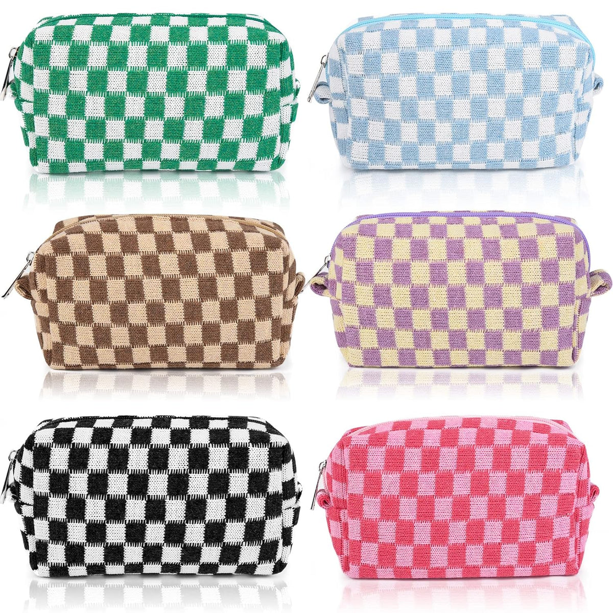 checkered travel makeup bag Handmade Turkish Terry Towel whether youre at home or on the go checkered makeup bag Scratch