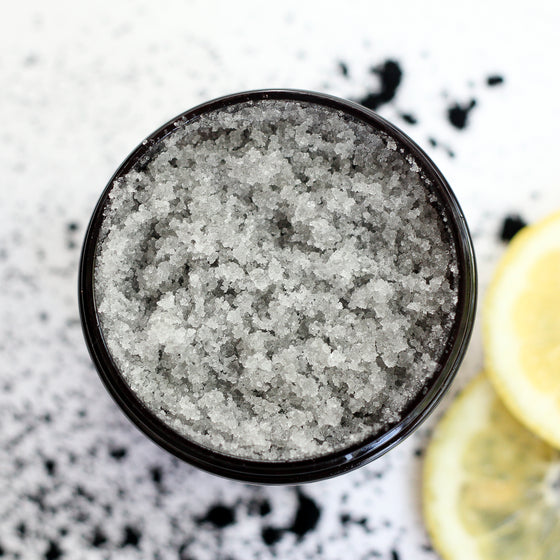 lemon charcoal scrub