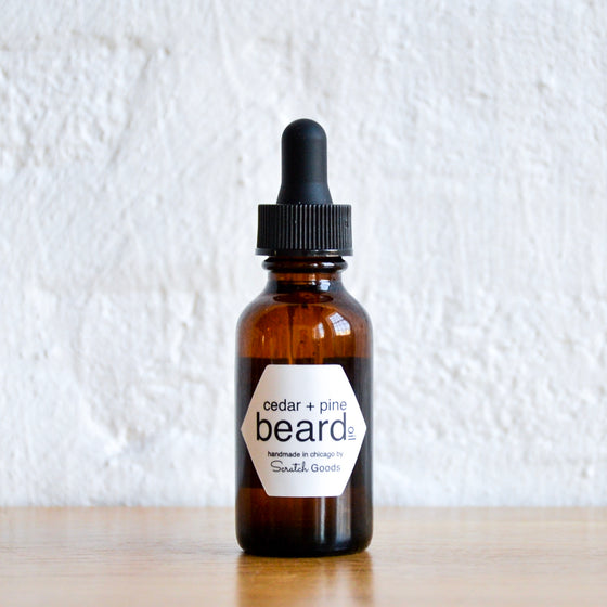 cedar + pine beard oil